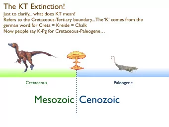 Mesozoic Cenozoic  Bolides!  Asteroid: A rocky or metallic minor planet, or planetoid  Comet: an
