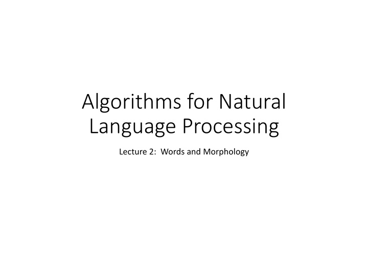 algorithms for natural language processing