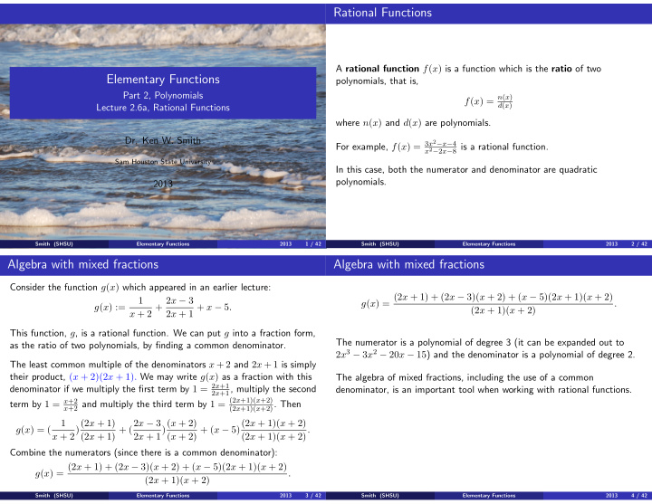 rational functions