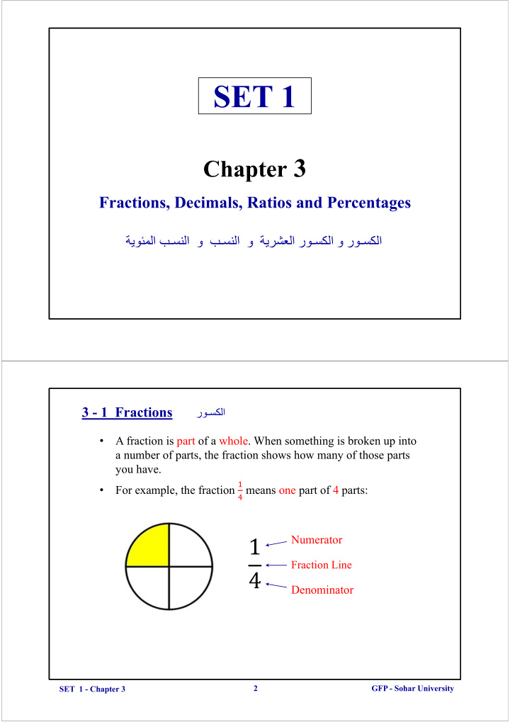 fractions decimals ratios and percentages