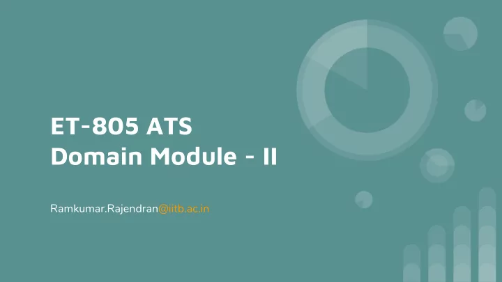 et 805 ats domain module ii