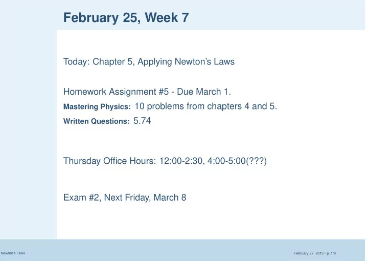 february 25 week 7