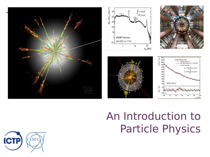 an introduction to particle physics