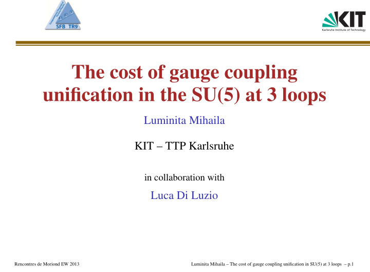 the cost of gauge coupling unification in the su 5 at 3
