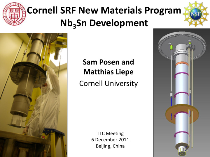 cornell srf new materials program nb 3 sn development