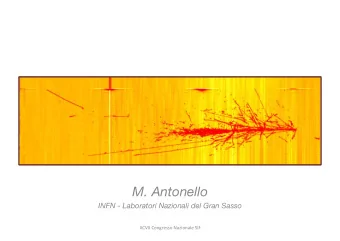 ICARUS T600 commissioning M. Antonello INFN - Laboratori Nazionali del Gran Sasso