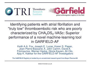 Identifying patients with atrial fibrillation and  &quot;truly low&quot; thromboembolic risk who