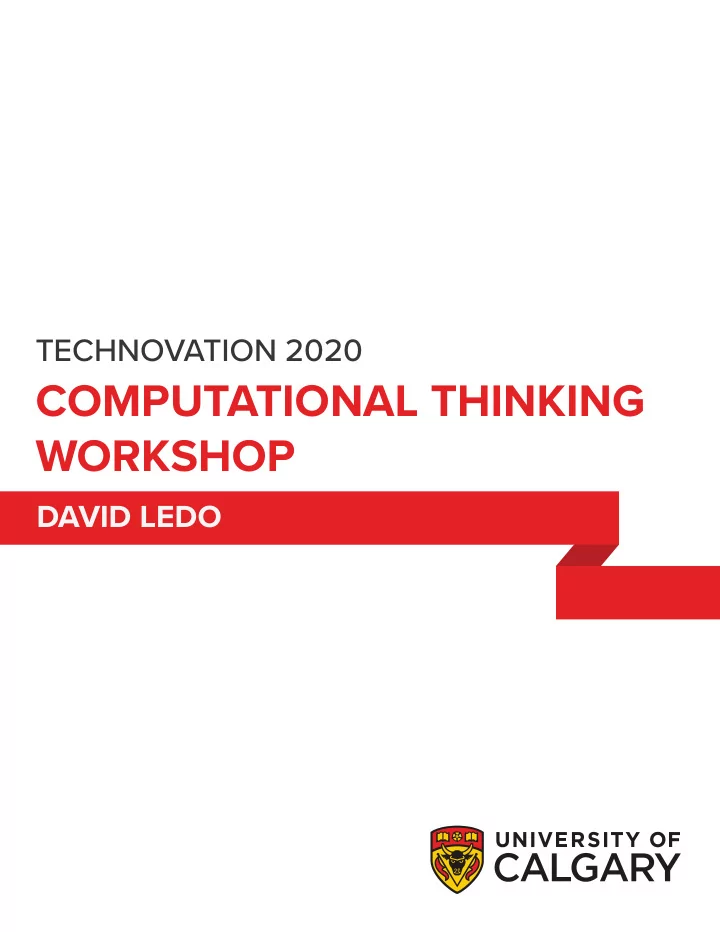 computational thinking workshop
