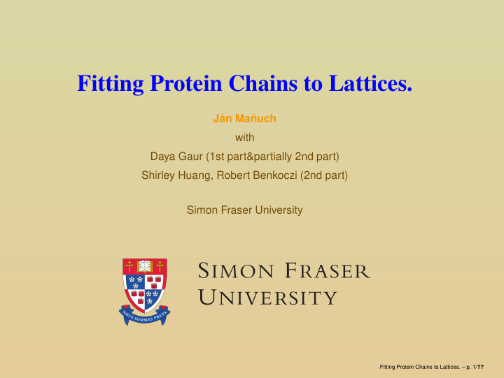 fitting protein chains to lattices