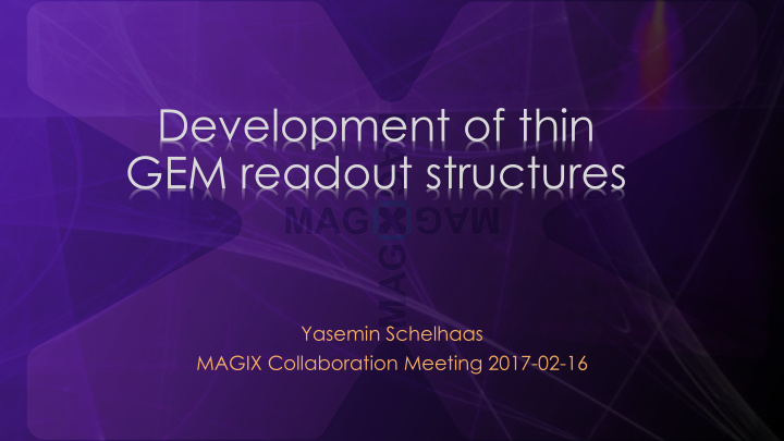development of thin gem readout structures