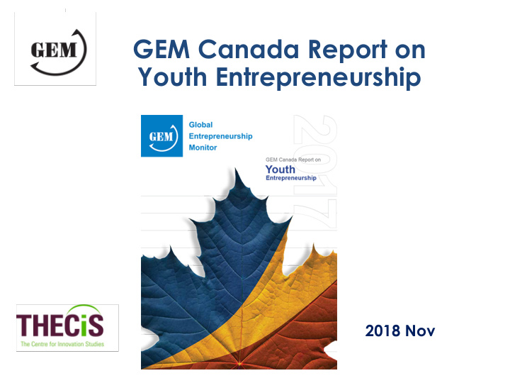 gem canada report on youth entrepreneurship