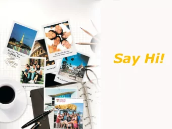 Say Hi!  Programme  12.30pm  Welcome Remarks by Mr Johnie Goh, OGEM 12.30pm  1pm  Preparing