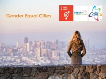 Gender Equal Cities  URBACT method  Integrated approach to solving complex urban issues