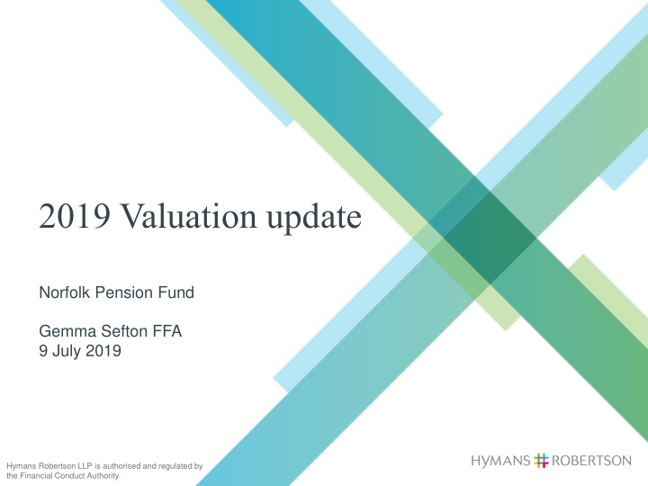 2019 valuation update