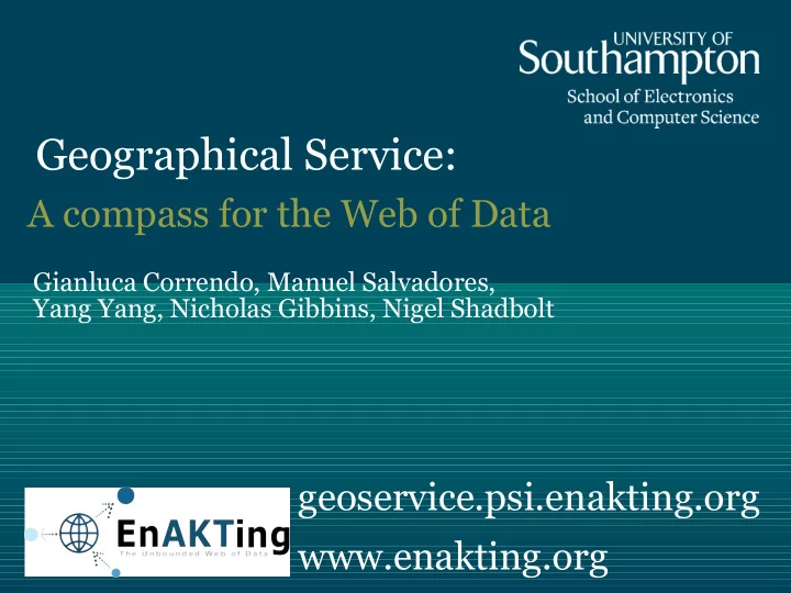 geographical service