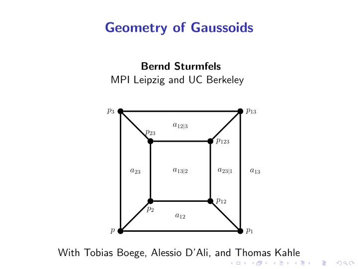 geometry of gaussoids