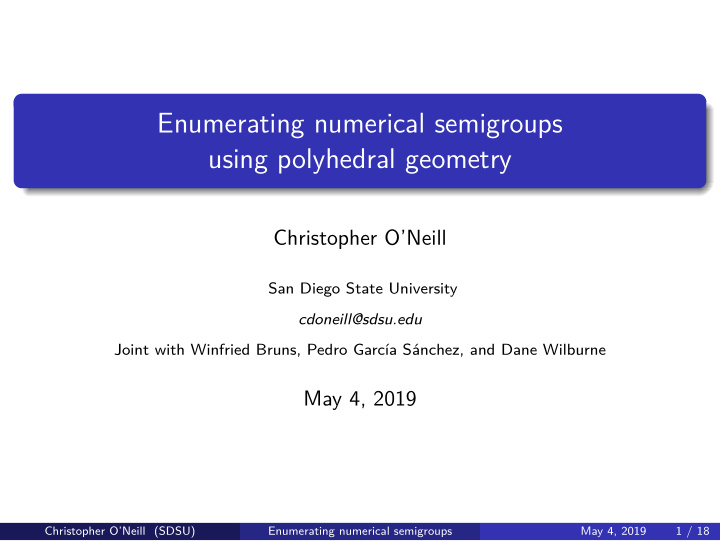 enumerating numerical semigroups using polyhedral geometry