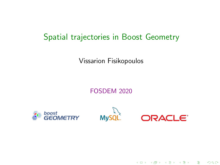 spatial trajectories in boost geometry