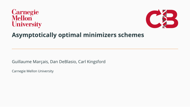 asymptotically optimal minimizers schemes