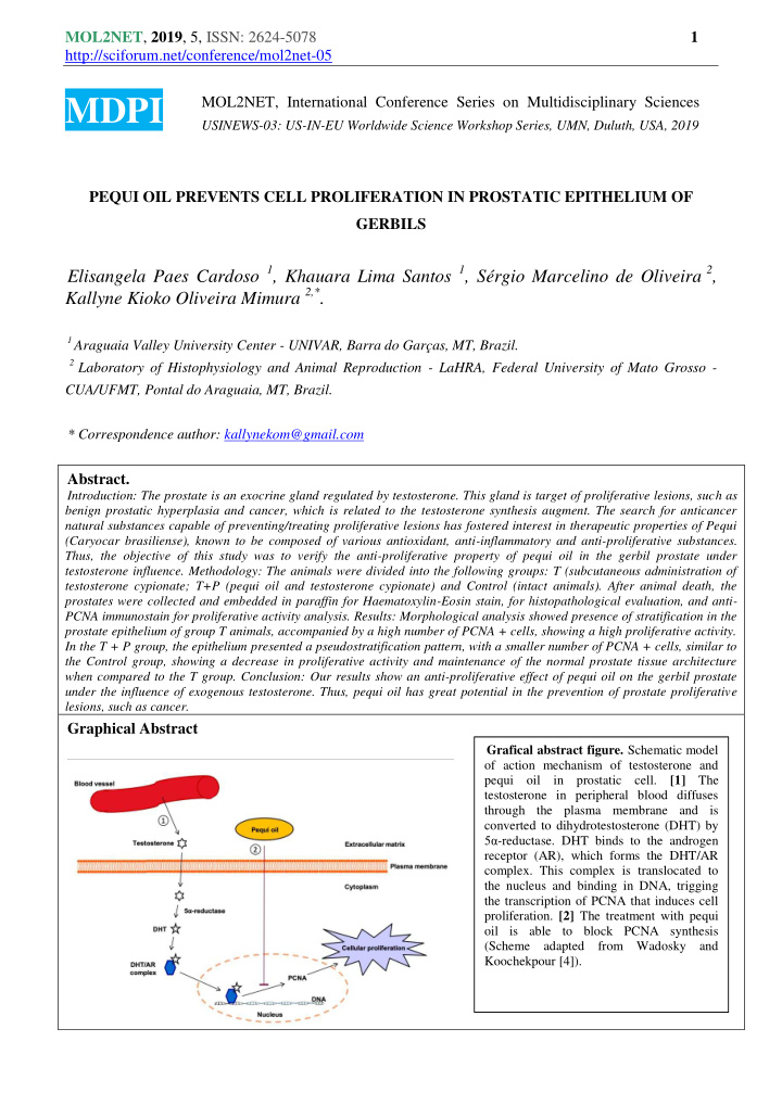 mol2net 2019 5 issn 2624 5078 2 http sciforum net