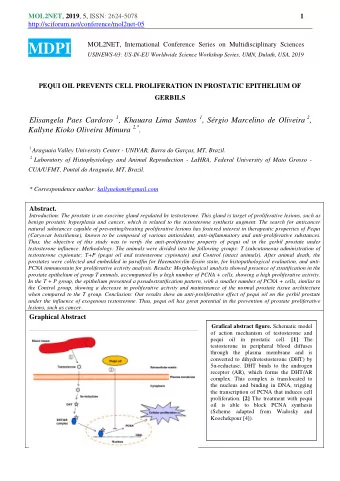 MOL2NET , 2019 , 5, ISSN: 2624-5078  2 http://sciforum.net/conference/mol2net-05 Introduction  The