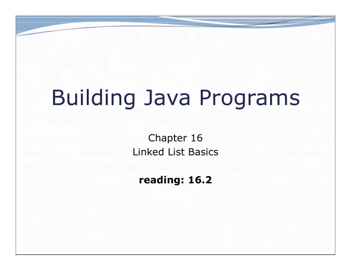 building java programs
