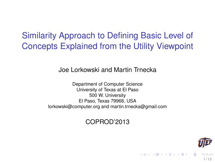 similarity approach to defining basic level of concepts