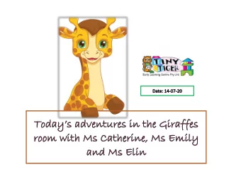 Hello Giraffe families, what a beautiful day its been today, we started the morning out with