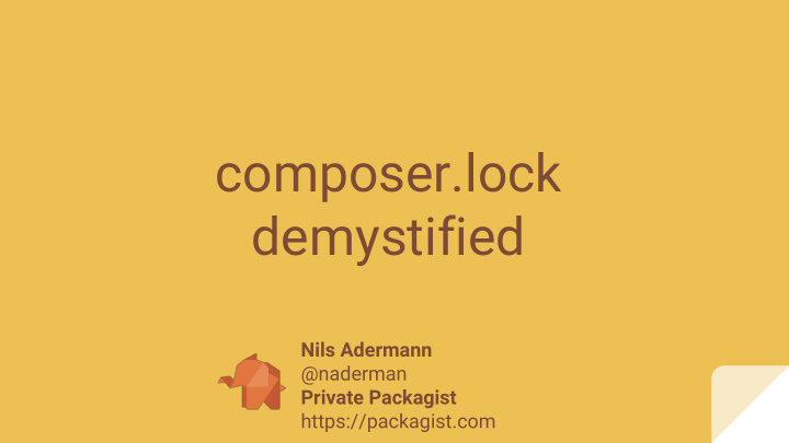 composer lock demystified