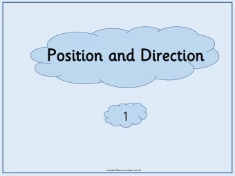 Pos  osition  on and  nd Direction  on  1  masterthecurriculum.co.uk  Describe  be tur  urns  ns -