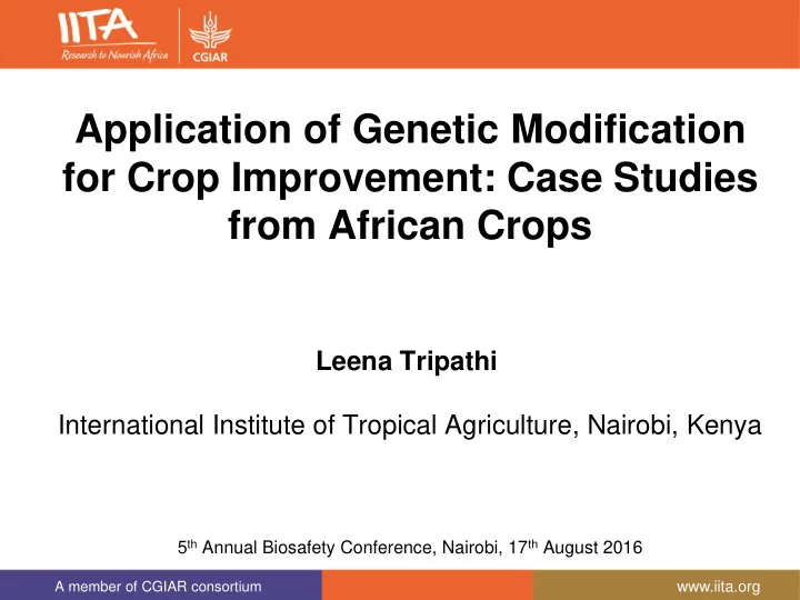 for crop improvement case studies