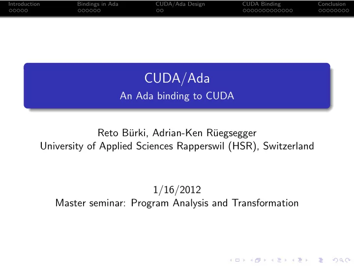 cuda ada