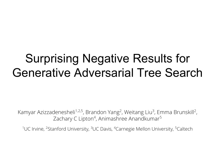 surprising negative results for generative adversarial