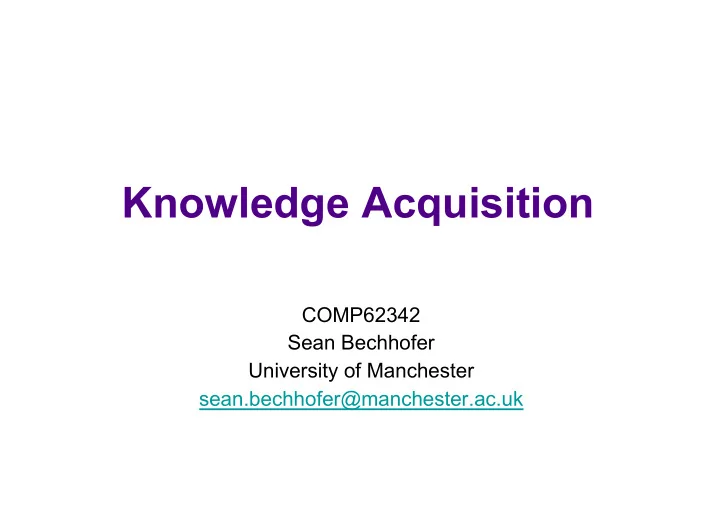 knowledge acquisition