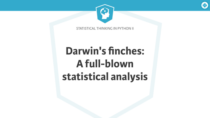 darwin s finches a full blown statistical analysis