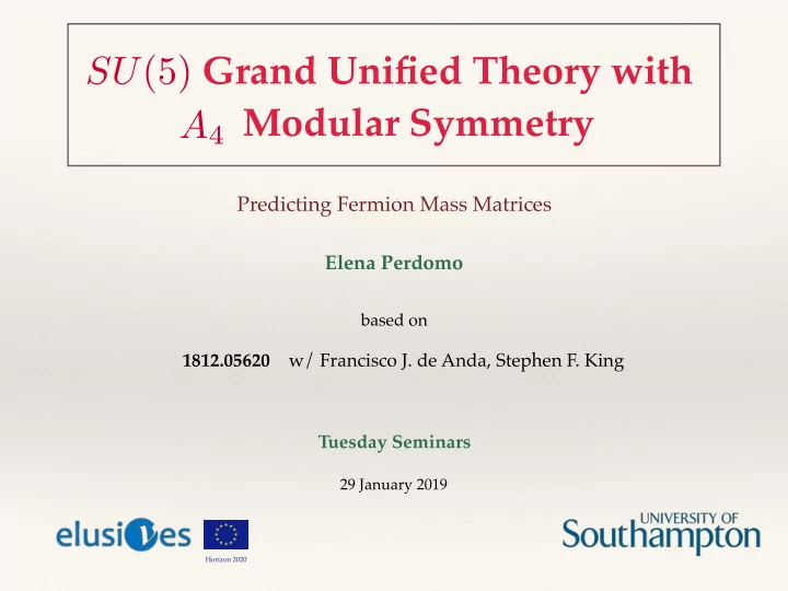 grand unified theory with