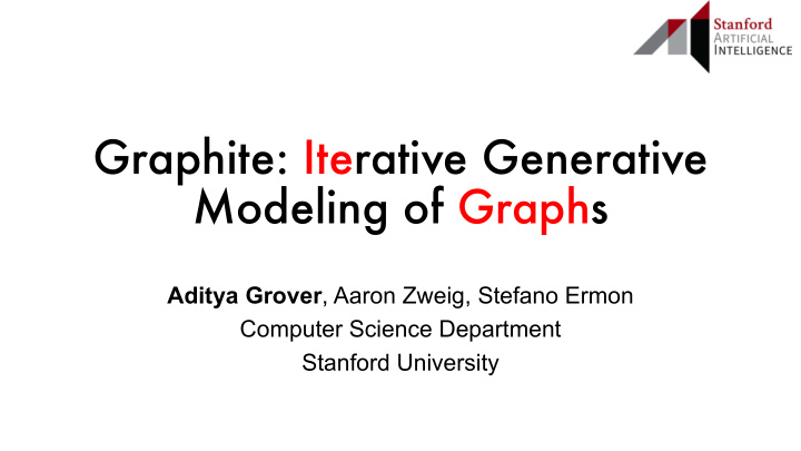 graphite iterative generative modeling of graphs