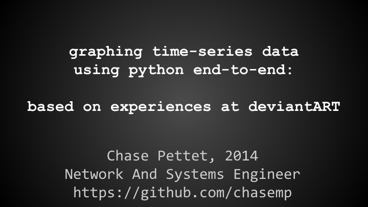 graphing time series data using python end to end based