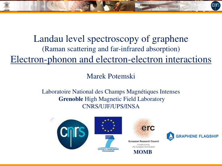 landau level spectroscopy of graphene
