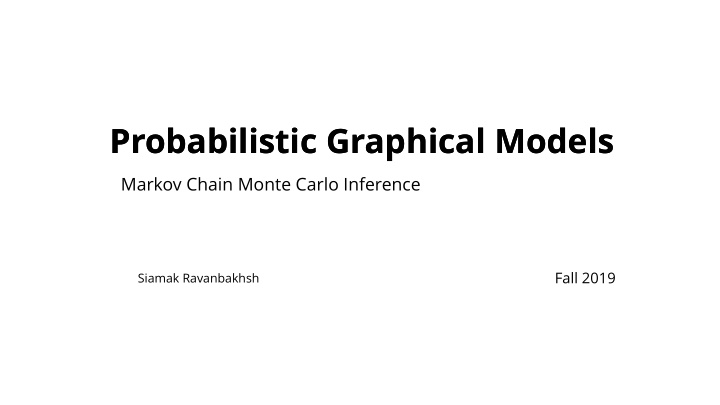 probabilistic graphical models probabilistic graphical