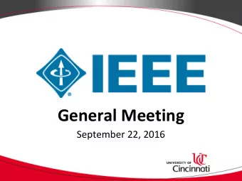 General Meeting  September 22, 2016  Pizza  2 slices per person  Attendance  Sponsors  Executive