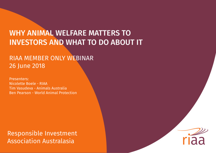 why animal welfare matters to investors and what to do