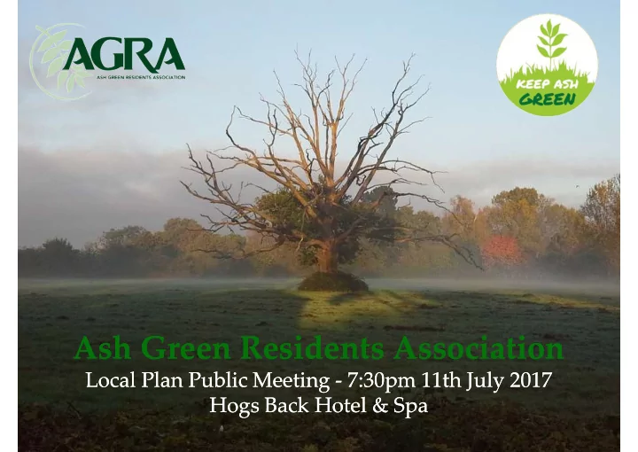 ash green residents association ash green residents