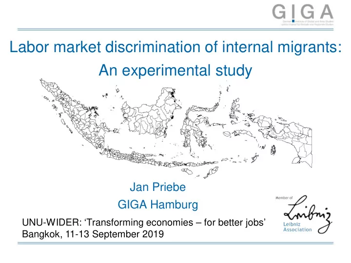 labor market discrimination of internal migrants an