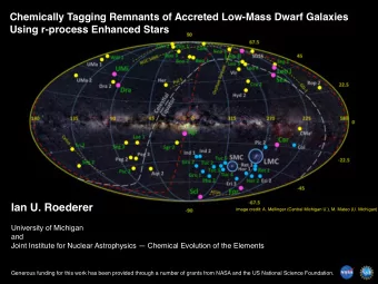 Ian U. Roederer  image credit: A. Mellinger (Central Michigan U.), M. Mateo (U. Michigan)