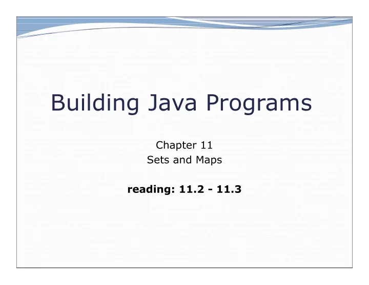 building java programs