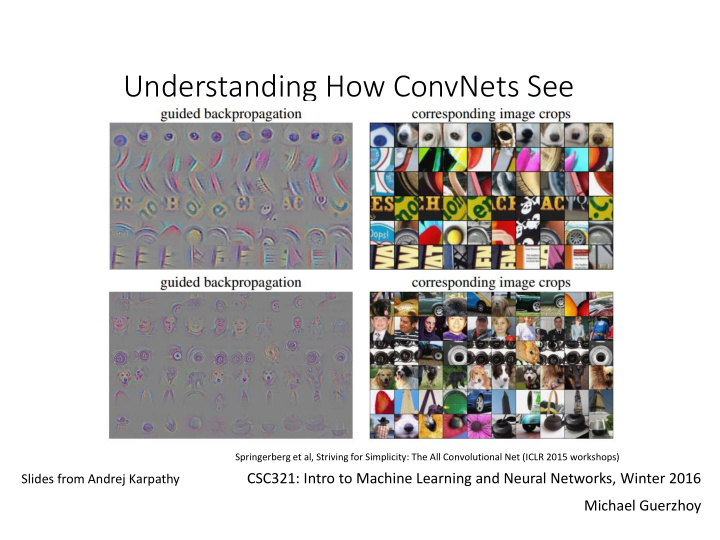 understanding how convnets see