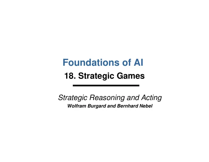 foundations of ai