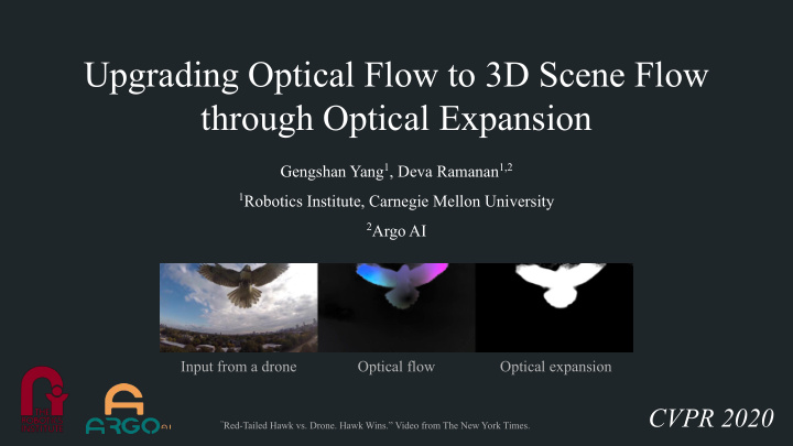 upgrading optical flow to 3d scene flow through optical