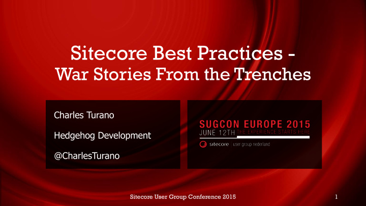 sitecore best practices